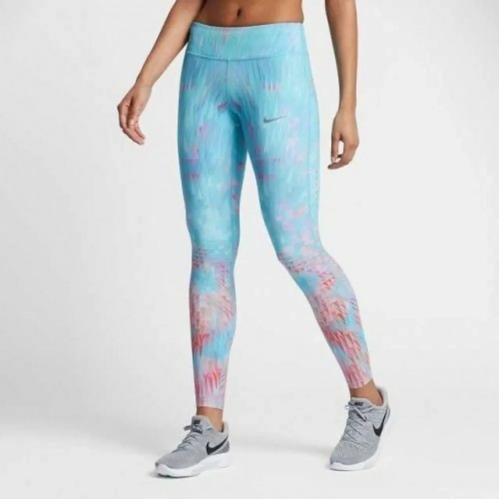 Nike Dri Fit Teal Athletic Leggings Size Small - Picture 1 of 12